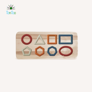 Doğal Ahşap Montessori Eğitim Aracı | Çocuklar İçin Şekil Çizme ve Geometri Tableti