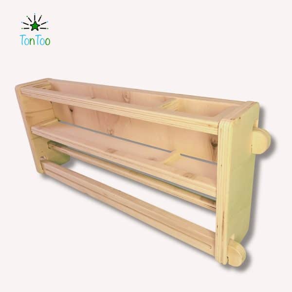 Montessori Masa Üstü Organizer | Kalemlik, Kitaplık ve Rulo Kağıtlık - Görsel 9