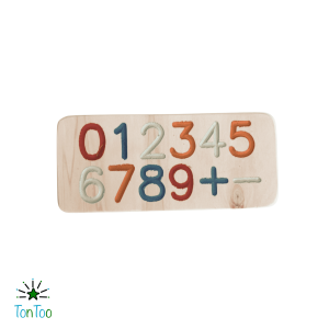 Ahşap Montessori sayı tableti. Eğitici matematik ve rakam yazma tahtası. Çocuklar için ince motor beceri geliştirici oyuncak.