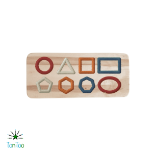 Ahşap Montessori geometrik şekil tahtası. Eğitici çizim ve şekil tanıma tableti. Çocuklar için ince motor beceri geliştirici oyuncak.