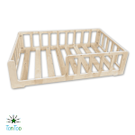 Montessori Çocuk Karyolası | 0-6 Yaş Akıllı Çift Yönlü Tasarım Büyüyen Yatak | 80x140cm Çocuk Yer Yatağı