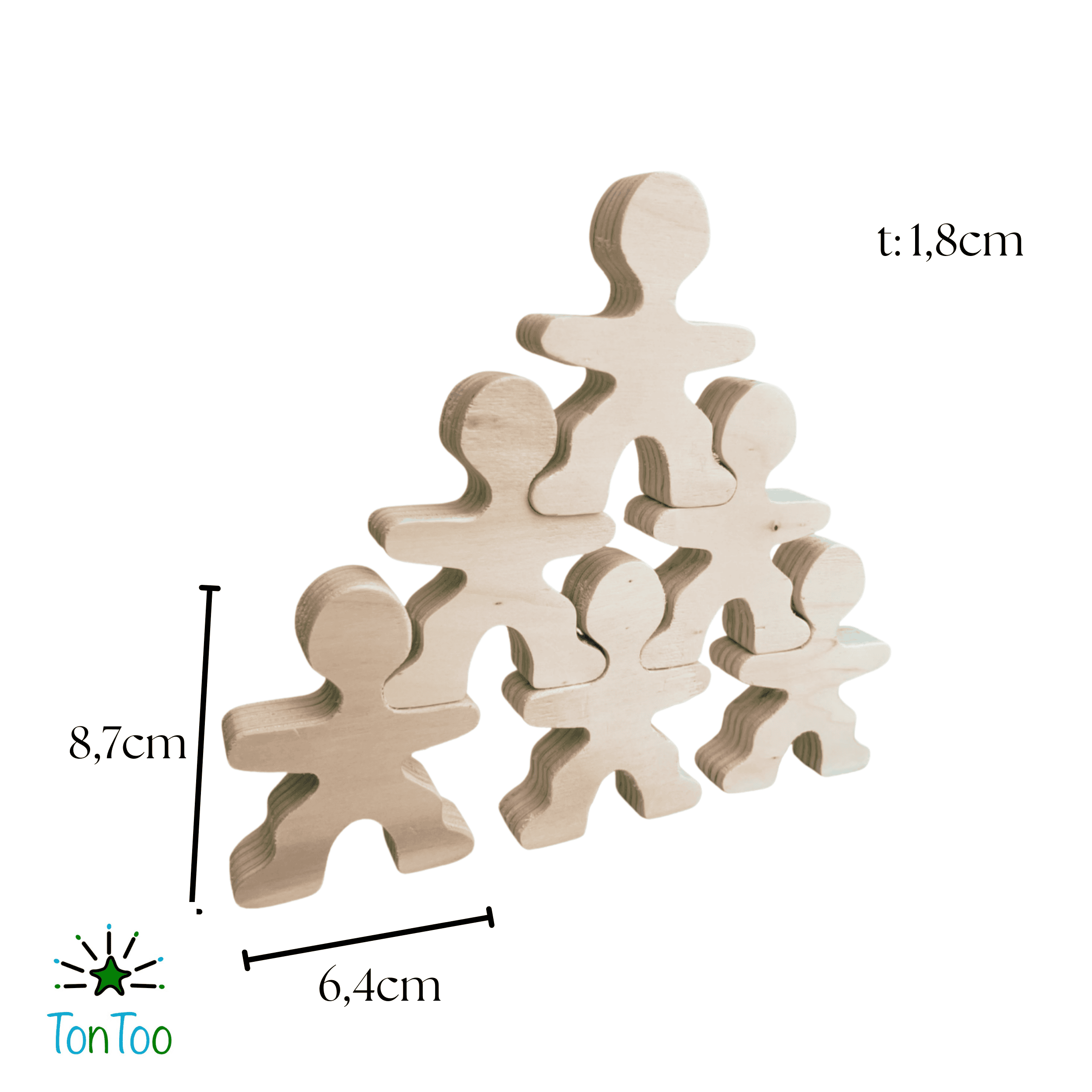 Doğal ahşap denge kule oyunu. 1.8cm kalınlığında eğitici denge ve zeka oyuncakları. Kontrplak çocuk oyuncakları.
